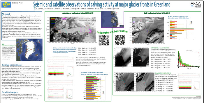 Seismic and satellite observations of calving activity at major glacier fronts in Greenland